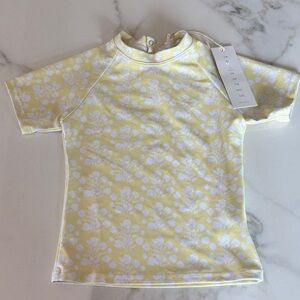 Minnow Yellow Floral Rash Guard 2T - NWT